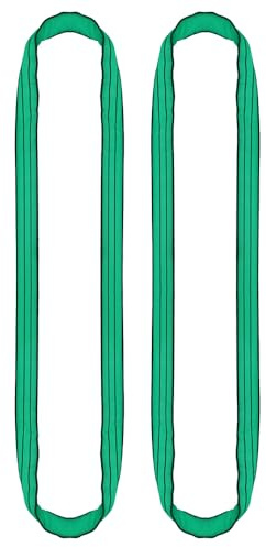 PONSA. 2t-2m. Élingue Ronde - Tubulaire de Polyester HT. 2000 Kilos de résistance (2m Longueur utilisable - 4m Longueur Totale), avec Traitement PONSAGARD Contre coupures et abrasions. (Pack 2 u.)