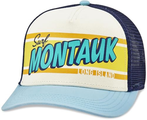 American Needle - Montauk Sinclair Snapback-Mütze für Herren, Farbe: Marineblau/Elfenbein, Größe: O/S, Marineblau/Elfenbein, Einheitsgröße