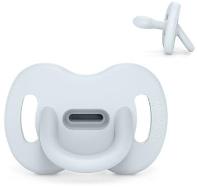 Suavinex, Ciuccio Tutto in Silicone, per Bambini 6/18 Mesi e Neonati, Ciuccio con Tettarella Fisiologica Sx Pro, Super Morbido e Flessibile, Ideale per Dormire, Color Essence, Azzurro