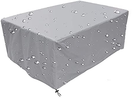 SUEBAIHUO Housse Salon de Jardin 260x200x60cm Tissu Oxford 300D très résistant Housse de Protection pour Mobilier Housse de Table de Jardin Extérieur Imperméable Anti-UV Résistant Au Froid Coupe-Vent