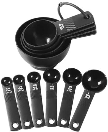 Cucchiai di misurazione - 10 pezzi Misurazione di tazze e cucchiai impostati | Gestire un cucchiaio preciso | Set di cottura per nidificazione portatile | Gadget da cucina portatili per la cottura