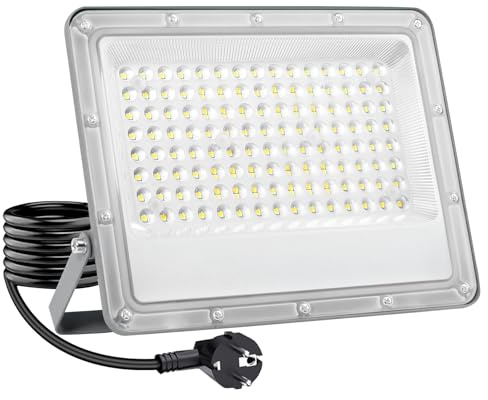 OUSIDE Foco LED Exterior 150W, 15000LM, 6500K Luz Blanca Fría, IP66 Impermeable No Regulable – Lámpara de Seguridad para Jardín, Garaje, Terraza, Patio y Almacén