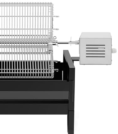 YOICUATGNA 25W Edelstahl Grillspiess Motor, Belastbar BBQ Drehmotor, Barbecue Grill Motor Roaster Grill für Rotisserie, Spießbraten, Schaschlik, Spanferkel