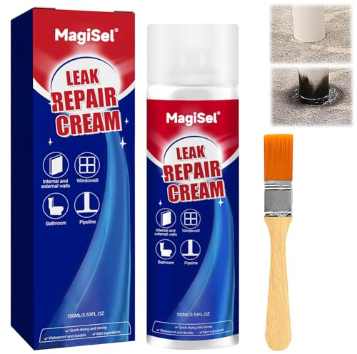 Leak Repair Cream, D'étanchéité Noir Hydrofuge Toiture Agent Anti Fuite Étanche Crème Mastic, Revêtement Imperméable Pour Salle De Bain Toilettes Carrelage Murss Toi, 100g