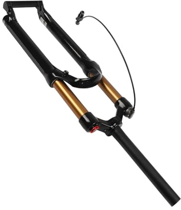 KJHFD Forcella Ammortizzata per Bici Pollici, Corsa da 120 mm, sterzo Dritto, Blocco remoto