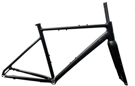 43 cm/47 cm/52 cm Eimer Achse Kies Fahrrad Rahmen 700C Carbon Faser Vordere Gabel Thru straße Sitzrohr 27,2(Black,52cm(175-185cm))