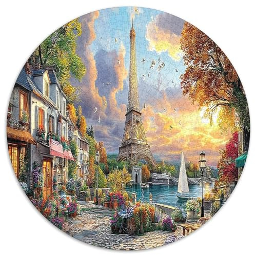 1000-teiliges Eiffelturm Puzzlespiel Herausforderung Spielzeug Sunny City Landschaft Jigsaws Puzzles Familienspiele Für Erwachsene Teenager 1000pcs (67.5x67.5cm)