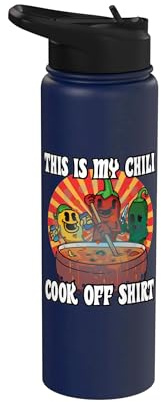 This is My Chili Cook Off Shirt Hot and Spicy Chilli Pepper Stainless Steel Insulated Water Bottle