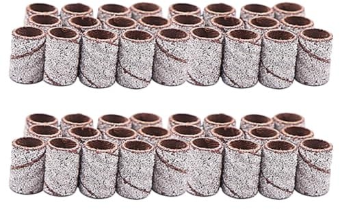 Alumina Weiß für Nagelfräser, 100 Kleiner Schleifbänder | Abrasivschicht, für Nagelkanten und Nagelhautbereich, Sanfte Formung zu Hause, Zubehör für Trommelsysteme