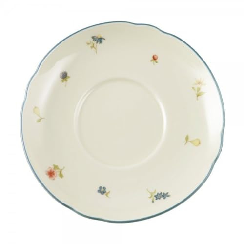 Seltmann Weiden [DL] Marieluise Milchkaffeeuntertasse 16 cm rund mit Relief Streublume