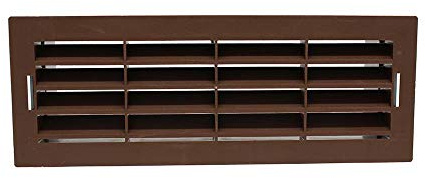 Kair Brown Airbrick Grille with Surround for 204mm x 60mm Ducting | For dryer vents and cooker hoods and extractor fans, Suitable for bathroom and kitchen extraction