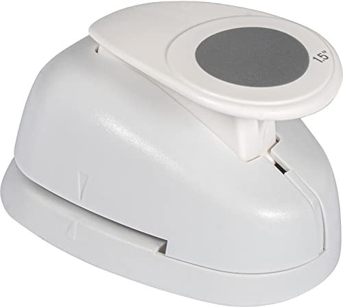 Rayher Hobby 8960400 Motivstanzer Rund/Kreis, geeignet für Papier/Karton bis zu 200g/m², 3,81cm- 1,5 Zoll, Transparente