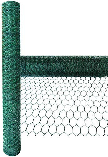 Green Blade BB-CW112 5 x 0.6m PVC Coated Galvanized Wire Netting with 25mm Mesh