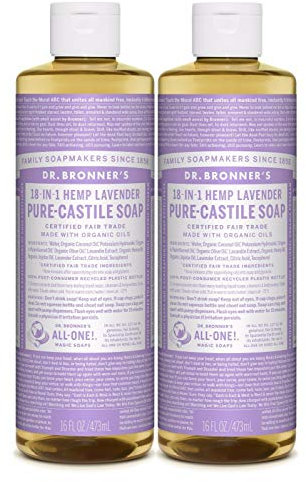 (2 Pack) - Dr Bronner - Lavender Castile Liquid Soap | 472ml | 2 PACK BUNDLE