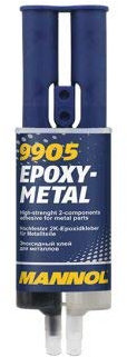 MANNOL 9905 - Colla epossidica in metallo 2K, 2K, 2 componenti da 30 g