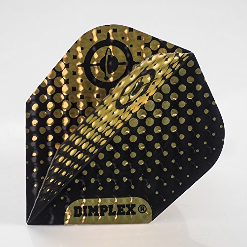 PerfectDarts 1 x Set DIMPLEX schwarz Gold GYRO Dart Flights Standard