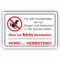 Singen und Klatschen - Kein Hundeklo Schild/Kein Hundekot/T-007 (30x20cm Schild)