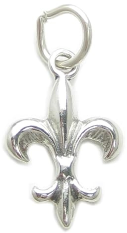 Fleur De Lis Sterling Silber Charm .925 x 1 Fleur-de-Lys Pfadfinder Charms
