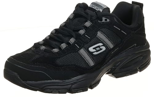 Skechers mens Vigor 2.0 Trait fashion sneakers, Black, 7.5 US