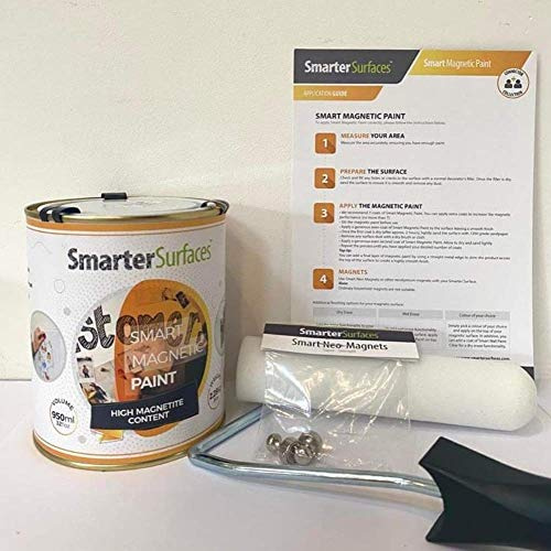 Peinture Magnétique Smart 9m² - Couleur Grise - Peinture Pour Créer Des Surfaces Aimantées Réceptives Aux Magnets