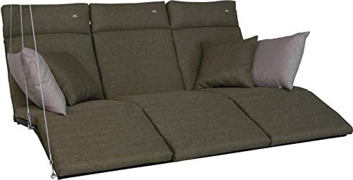 ANGERER Hollywoodschaukel Auflage Lounge Smart Olive | passend für viele 3-Sitzer Hollywoodschaukeln, Schaukelauflage mit Reißverschluss, abziehbar & waschbar, Made in Germany