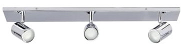 Lindby Deckenlampe Dejan (spritzwassergeschützt (Modern) in Chrom aus Metall (3 flammig, GU10) - Bad Deckenleuchte Lampe Badezimmerleuchte
