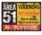 cut-it folientechnik & design MG033 / Warning Aufkleber ca. 10,3x7,5cm Hot Rod V8 Vintage Area 51 Alien UFO Tuning Oldtimer Low Deep