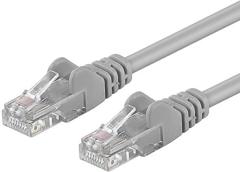 PremiumCord Netzwerkkabel, Ethernet, LAN & Patch Kabel CAT5e, UTP, Schnell flexibel & Robust RJ45 Kabel 1Gbit/S, AWG 26/7, Kupferkabel 100% Cu, Grau, 1, 5m