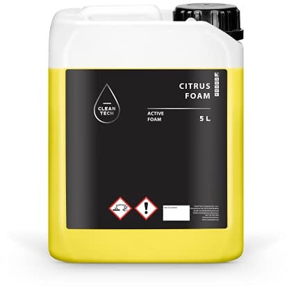 CLEANTECH CO Aktiv-Schaum 5L = max 200L Snow-Foam Reinigungsschaum Auto-Shampoo Citrus Foam Autopflege Autowäsche Glanzreinigung für Schaumdüse Schaumkanone Schaumsprüher Schaumreiniger Drucksprüher