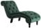 vidaXL Sdraio Imbottita Morbida Elegante Ergonomica Ottomana Salotto Chaise Lounge Divano Poltrona Arredo Casa Relax Verde in Velluto