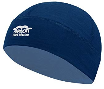 P.A.C. Merino Hat - Outdoor, Jogging, Non-Mulesing Wolle, atmungsaktive Wandermütze mit verschiedenen Designs, Unisex (DE/NL/SE/PL, Alphanumerisch, Einheitsgröße, Standard, Navy)