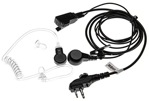 vhbw Headset kompatibel mit HYT/Hytera TD510, TD520, PD560, TC620, PD500 Funkgerät mit Push-to-Talk Mikrofon