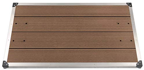 Goliraya Plato de Ducha de Jardín Base de Ducha WPC Acero Inoxidable Marrón 110x62 cm