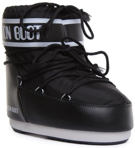 Moon Boot Stivali da neve da donna Classic Low 2, Nero, 35/38 EU