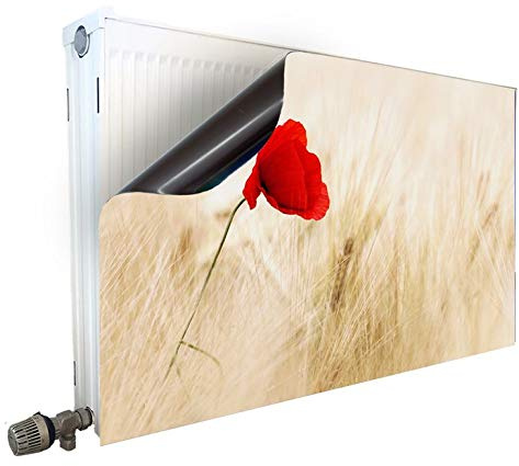 Smagnon Magnet Heizkörperverkleidung Heizkörperabdeckung Heizung Schutz Motiv Mohnblume, Heizkörper Höhe:50 cm, Heizkörper Länge:60 cm