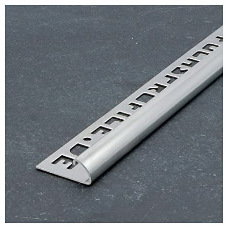 Fuchs Design 1 m profilé pour carrelage Premium 9 mm quart de rond à partir de acier inox V2A dans brillant Profil des carreaux Rail en acier inoxydable