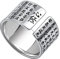 Mesnt Vintage Herren Hochzeitsversprechen Band Ringe Buddhistischer Ring mit eingraviertem Herz-Sutra Ring 999 Silber Herren Schlicht Schmuck Geschenk, Größe 5-56 (17.8)