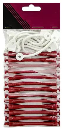 GLAMSA 12 perming rods – Curling hairdressing – DIY tool for hair styling – Hair curling with zero heat damage – Ideal for home or salon use – (Brick Red 4MM)