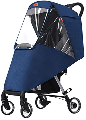 Universal Regenschutz Kinderwagen Regenhülle Buggy Transparent Abdeckung Regenverdeck Buggy Zwillinge Regencover Sportwagen Regenhaube Bequem Sichtfenster Regenschutz für Zwillingswagen Schadstofffrei