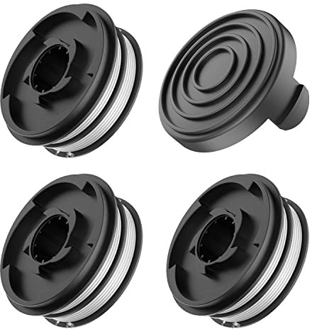 XIJIANG 3Pcs Rasentrimmer Fadenspule, Φ1,65 mm 10 m Trimmer-Ersatzspulenfaden + Spulenabdeckung, Autofeed-Nylonspulen für Einhell Elektro Rasentrimmer GC-ET 4530