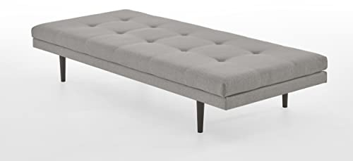Atlantic Home Collection Polsterliege Bergen mit Kissenrolle, 85/200cm, Grau