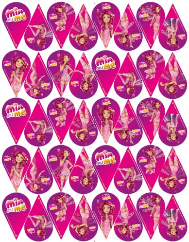 Bedruckte Oblaten - Mia and Me (versch. Größen) Einstecker auf Oblatenpapier (60 x 40mm - 24 Stück)