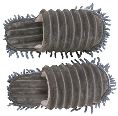 Cabilock Balai Pantoufles Chenille Non Tissé Détachable Essuie-glace Chaussons Poussière De Maison Pantoufle Pour Femmes Hommes 26cm