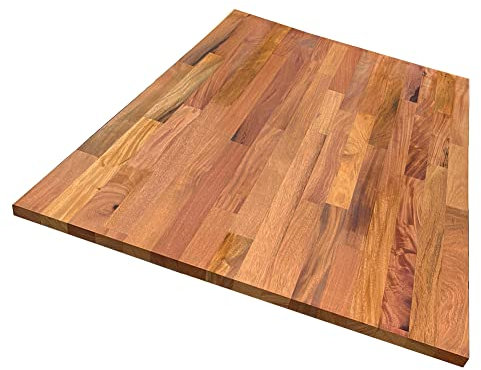 Tablette acajou massif huilé lamellé collé abouté 2000 x 400 x 18 mm - FSC 100%