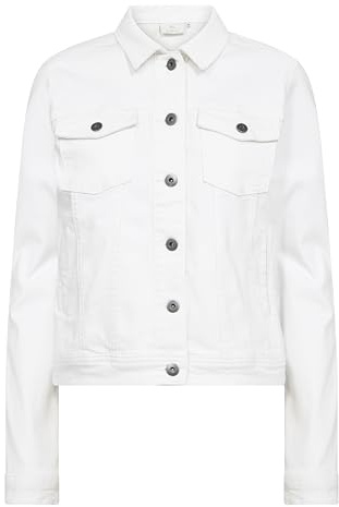 KAFFE Jacke KAzelina Damen Jeansjacke Leichte Denim Übergangs Jacke 46, Chalk