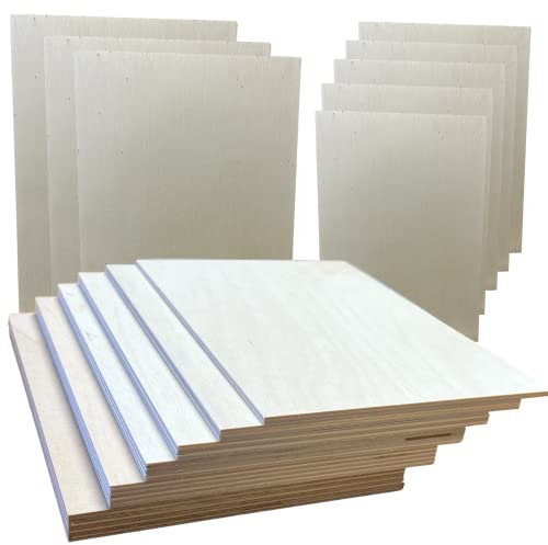 BaustoffhandelShop Birkenholz Sperrholz 4mm stark in DIN A5 (210x148mm) 3 Stück, Plywood