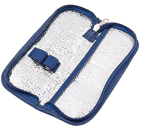 Alnicov Insulin-Kühler, Reiseetui, tragbare Kühltasche, Medikamenten-Kühltasche für die Kühlung von Medikamenten, Blau