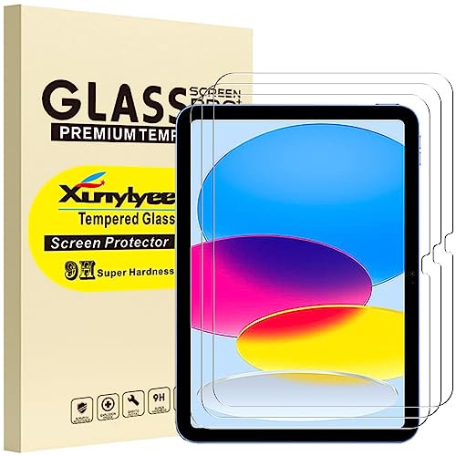 XunyLyee 3 Stück Panzer Schutz Glas für iPad A16 11. Generation 2025/ iPad 10. Generation 2022 (10.9 Zoll) Displayschutz Schutzfolie