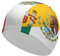 Gorro de natación divertido con bandera de España y México para adultos, gorro de natación para hombres y mujeres, pelo largo y corto