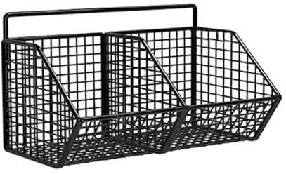 Sharplace Hängekorb Obstkorb, hängende Obstkörbe Küche, Küchenorganizer mit doppeltem Netz, Drahtkorb Obstorganizer Metall Ständer, Hängekorb wandmontierbar für Küche Bad Wohnzimmer, Doppelmasche